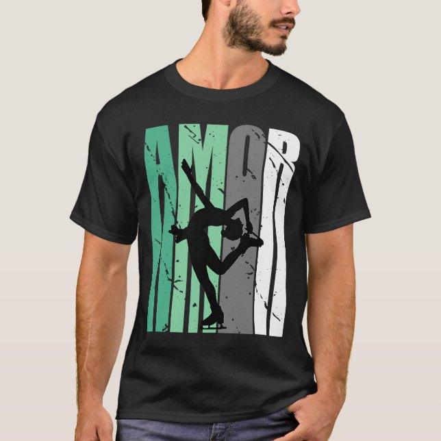 Girls Green Distressed Amor Loves Team Girl Inspir T-Shirt (Front)