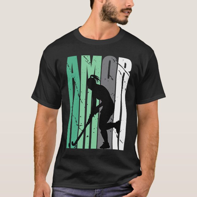 Girls Green Distressed Amor Loves Team Girl Inspir T-Shirt (Front)