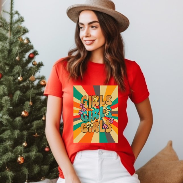 Girls Groovy 70's vintage retro T-shirt (Creator Uploaded)