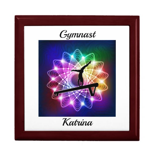 Girls Gymnast Balance Beam Personalized Gift Box