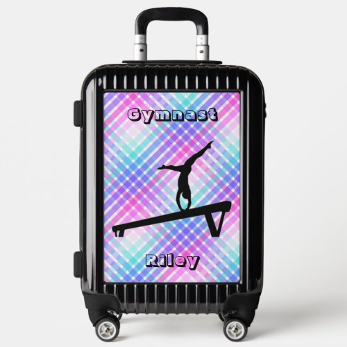 Girls Gymnast Gymnastics Balance Beam Pastel Luggage