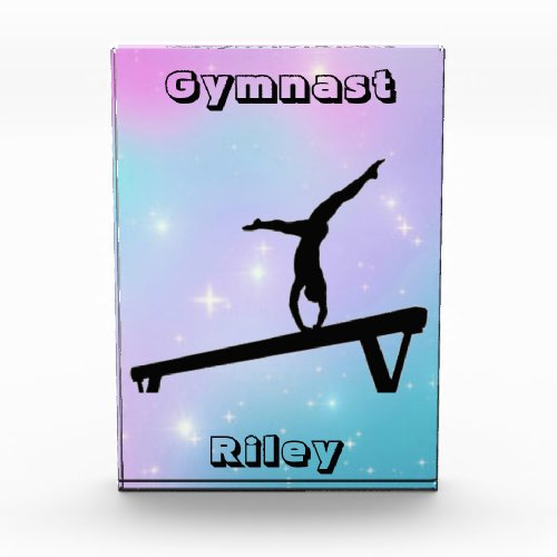 Girls Gymnast Gymnastics Balance Beam     Photo Block