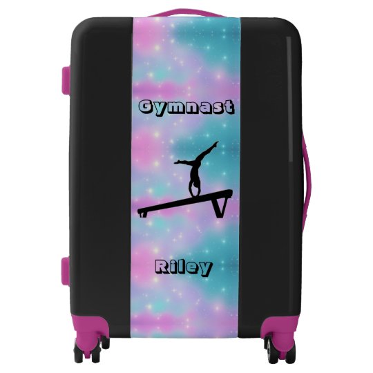 girls monogram luggage