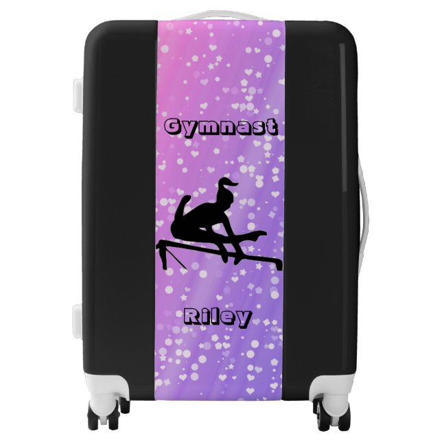 Girls Gymnast Gymnastics Uneven Bars Luggage (Front)