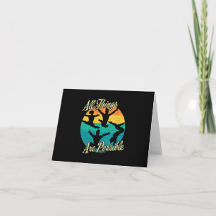 Girls Gymnastics - All Things are Possible Card