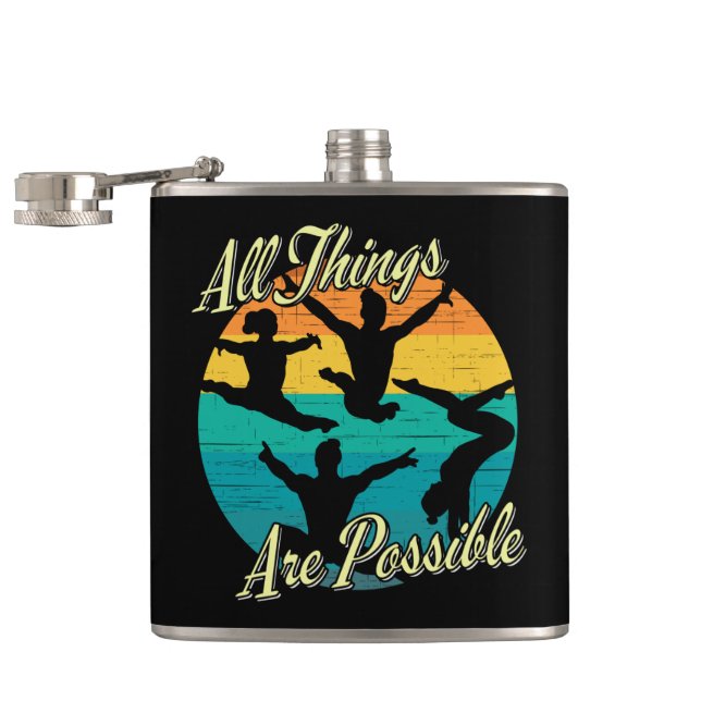Girls Gymnastics - All Things are Possible Flask (Opened)