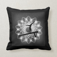 Girls Gymnastics Balance Beam Custom Name Pillow
