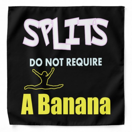 Girls Gymnastics Banana Splits Quote Bandana