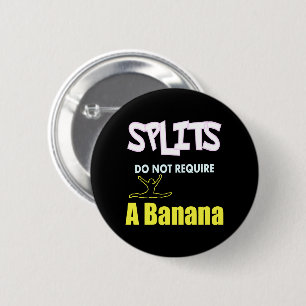 Girls Gymnastics Banana Splits Quote Button