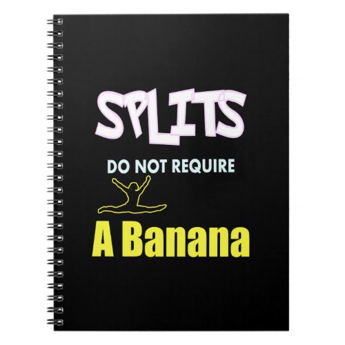 Girls Gymnastics Banana Splits Quote Notebook