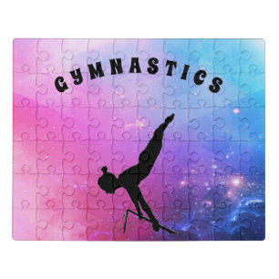 Girls Gymnastics Bars Pink and Blue Puzzle