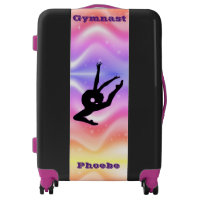 Girls Gymnastics Beach Towel with Her Name  Luggage