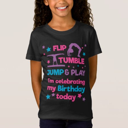 Girl's Gymnastics Birthday Party T-shirt