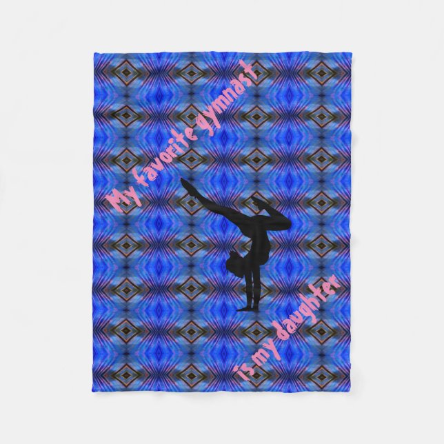 Girls Gymnastics Blanket - My Favorite Gymnast (Front)