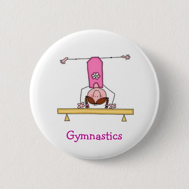 Girls Gymnastics Button (Front)