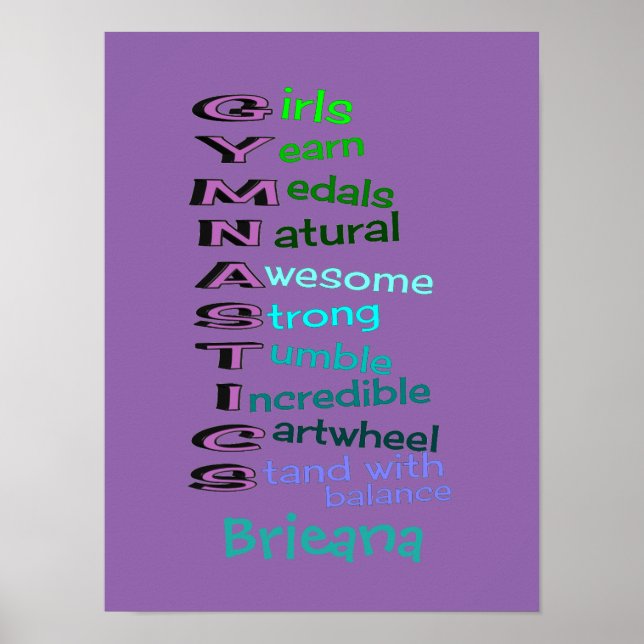 Girls Gymnastics (change name) Poster (Front)
