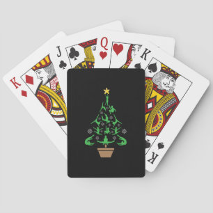 Girls Gymnastics Christmas Tree Poker Cards