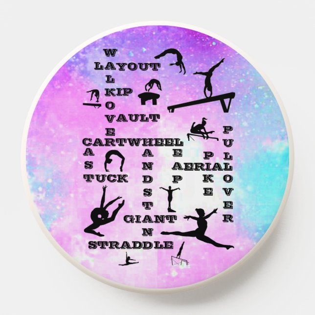Girls Gymnastics Crosswords Round   PopSocket (Popsocket)