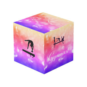 Girls Gymnastics Cube Customizable