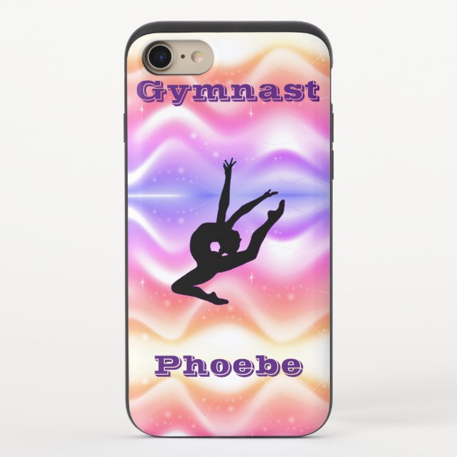 Girls Gymnastics design with Her Name!  Uncommon iPhone Case (Back)