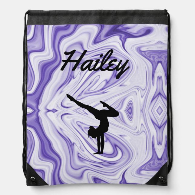 Girls Gymnastics Drawstring Bag (Front)