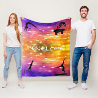 Girls Gymnastics Events Blanket Personalized