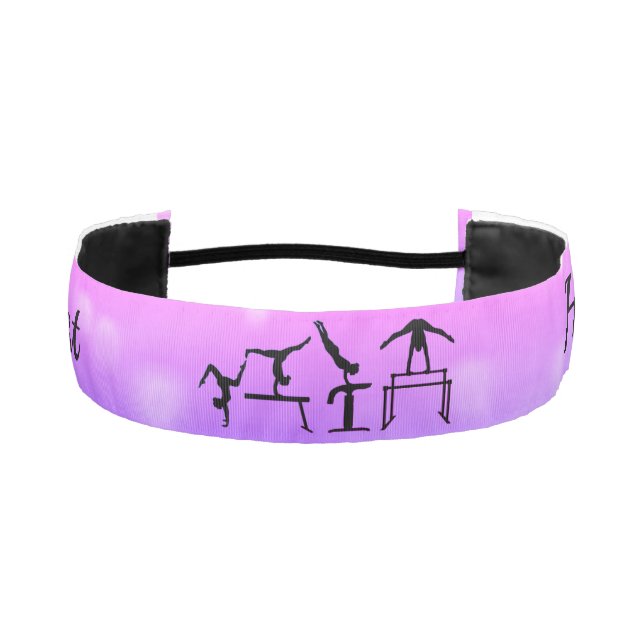 Girls Gymnastics Events Headband w/ Her Name! (Front)