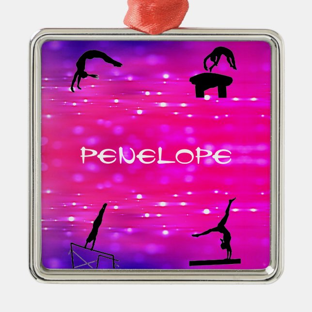 Girls Gymnastics Events   Metal Ornament (Front)