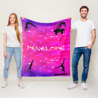 Girls Gymnastics Events Pink / Purple Blanket