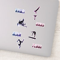 Girls Gymnastics Events Stickers for Girls
