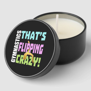 Girls Gymnastics - Flipping Crazy Mini Candle Favors