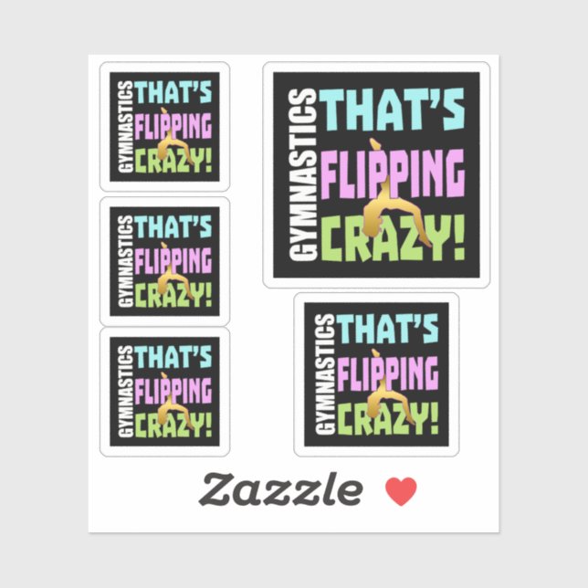 Girls Gymnastics - Flipping Crazy Sticker (Sheet)
