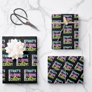 Girls Gymnastics - Flipping Crazy Wrapping Paper Sheets