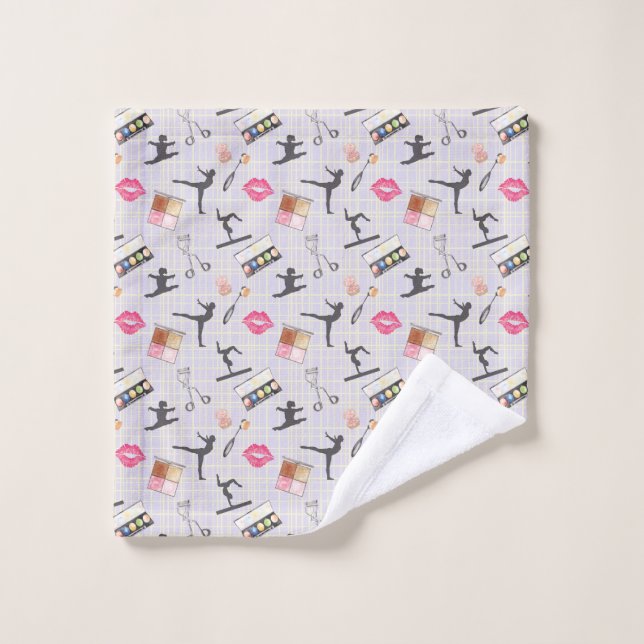Girls Gymnastics - Girly Makeup Wash Cloth (Wash Cloth)