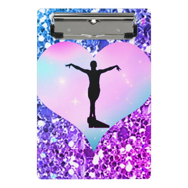 Girls Gymnastics Glam Notebook Mini Clipboard (Front)