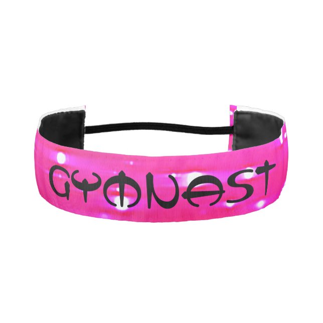 Girls Gymnastics Gymnast Pink Non-Slip Headband (Front)