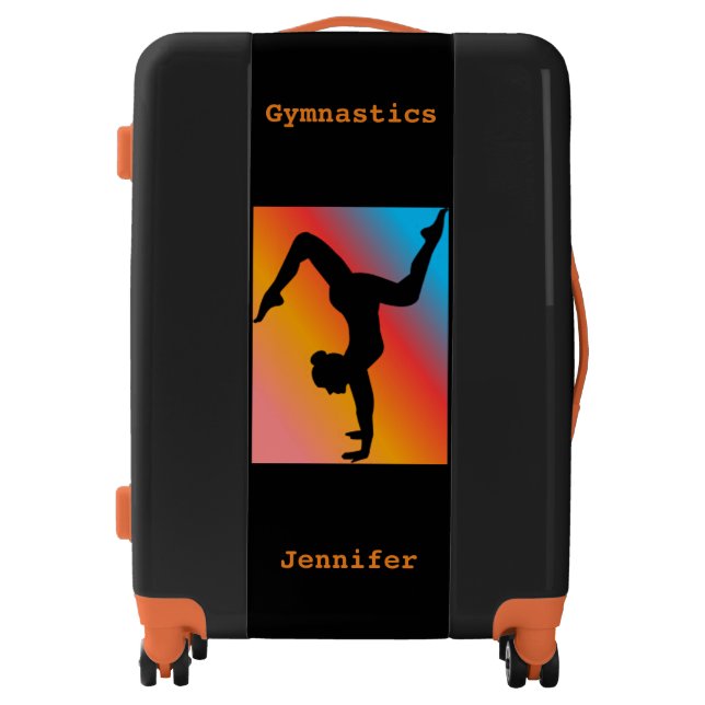 Girls Gymnastics Handstand Pose Custom Luggage (Front)