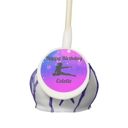 Girls Gymnastics Happy Birthday Cake Pops