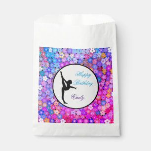 Girls Gymnastics Happy Birthday Favor Bags