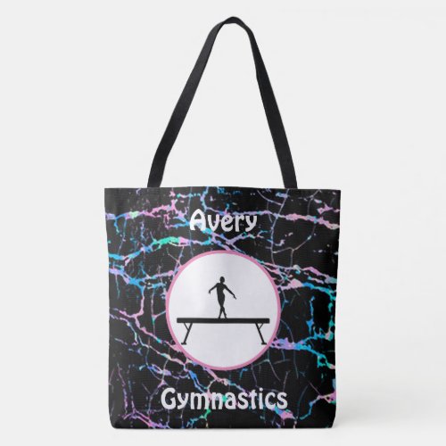Girls Gymnastics Hologram Balance Beam Tote Bag