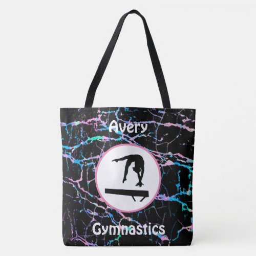 Girls Gymnastics Hologram Balance Beam Tote Bag