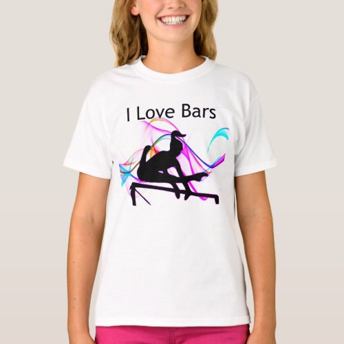 Girls Gymnastics I Love Bars Gymnast T_Shirt