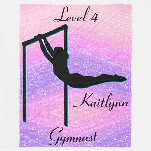Girls Gymnastics Level 4  Fleece Blanket