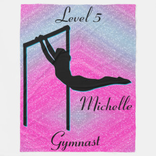 Girls Gymnastics Level 5 Fleece Blanket