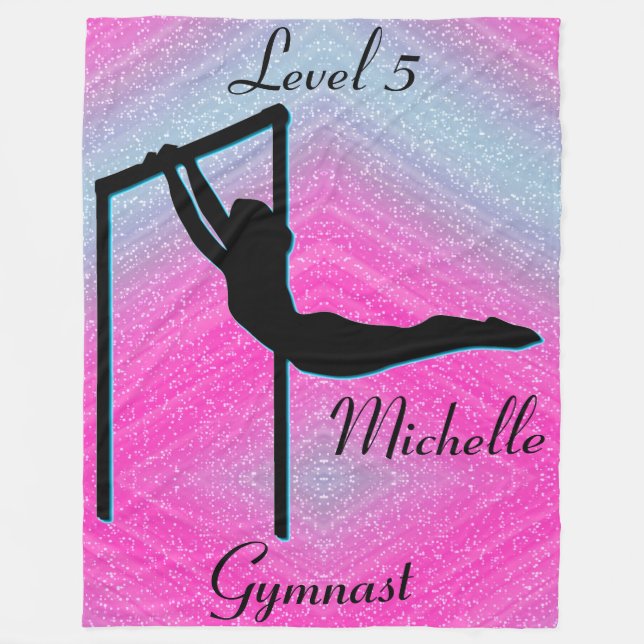 Girls Gymnastics Level 5  Fleece Blanket (Front)