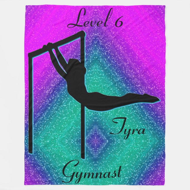Girls Gymnastics Level 6  Fleece Blanket (Front)