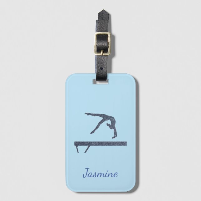 Girls Gymnastics Luggage Tag (Front Vertical)