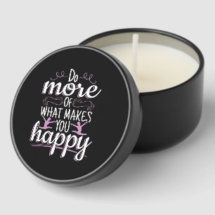 Girls Gymnastics - Motivational Happy Quote Mini Candle Favors