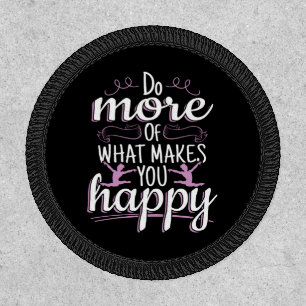 Girls Gymnastics - Motivational Happy Quote Patch