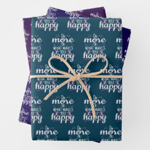 Girls Gymnastics - Motivational Happy Quote Wrapping Paper Sheets